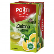 Posti Zielona z cytryną Herbata aromatyzowana 36 g (20 x 1,8 g)