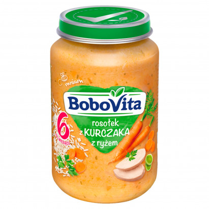 BoboVita Rosołek z kurczaka z ryżem po 6 miesiącu 190 g