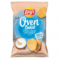 Lay's Oven Baked Pieczone formowane chipsy ziemniaczane o smaku śmietankowego serka z pieprzem 125 g