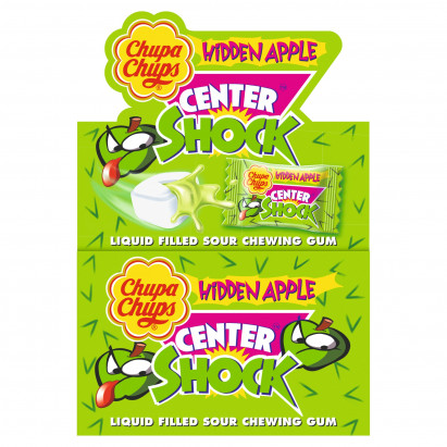 Chupa Chups Center Shock Hidden Apple Guma do żucia o smaku jabłkowym 100 x 4 g