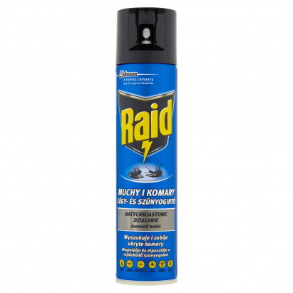 Raid Aerozol przeciw muchom komarom osom i innym owadom latającym 400 ml