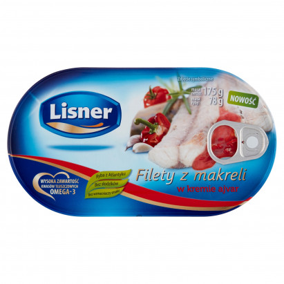 Lisner Filety z makreli w kremie ajvar 175 g