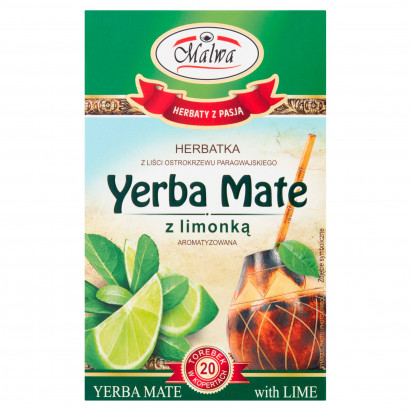 Malwa Herbatka Yerba Mate z limonką 40 g (20 x 2 g)