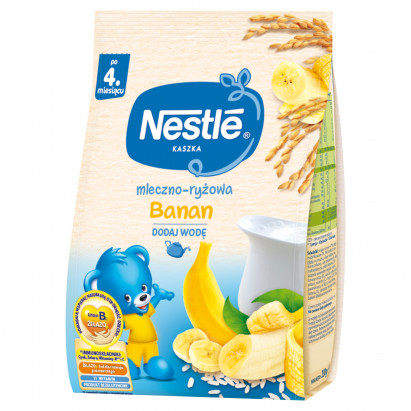 Nestlé Kaszka mleczno-ryżowa banan dla niemowląt po 4. miesiącu 230 g