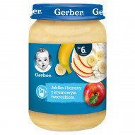 Gerber Jabłka i banany z kremowym twarożkiem dla niemowląt po 6. miesiącu 190 g