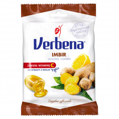 Verbena Ziołowe cukierki imbir 60 g