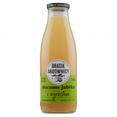 Bracia Sadownicy Sok tłoczone jabłko z agrestem 750 ml