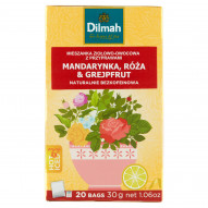 Dilmah Mieszanka ziołowo-owocowa mandarynka róża & grejpfrut 30 g (20 x 1.5 g)