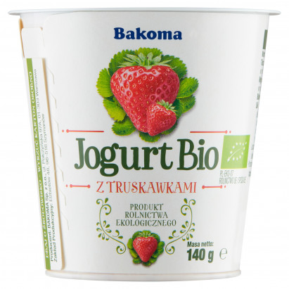 Bakoma Jogurt Bio z truskawkami 140 g