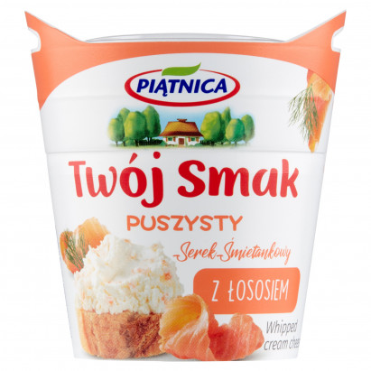 Piątnica Twój Smak Serek śmietankowy puszysty z łososiem 150 g