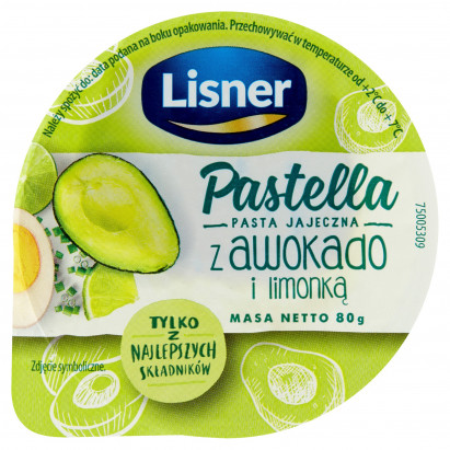 Lisner Pastella Pasta jajeczna z awokado i limonką 80 g