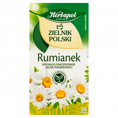 Herbapol Zielnik Polski Herbatka ziołowa rumianek 30 g (20 x 1,5 g)