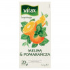 Vitax Inspiracje Herbatka owocowo-ziołowa aromatyzowana melisa & pomarańcza 33 g (20 x 1,65 g)