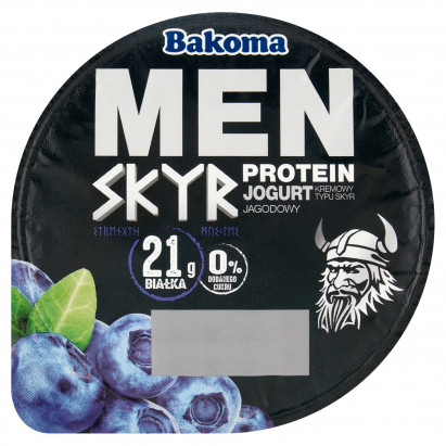 Bakoma Men Jogurt kremowy typu skyr jagodowy 300 g