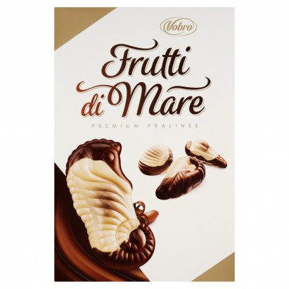 Vobro Frutti di Mare Praliny nadziewane kremem karmelowym orzechowym mlecznym i kakaowym 185 g