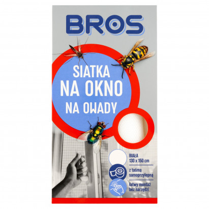 Bros Siatka na okno na owady 130 cm x 150 cm biała