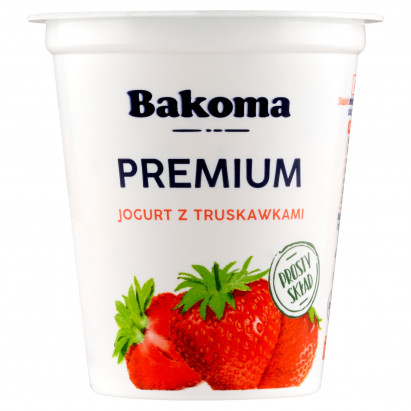 Bakoma Premium Jogurt z truskawkami 140 g