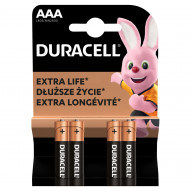 Duracell AAA LR03/MN2400 1,5 V Baterie alkaliczne 4 sztuki