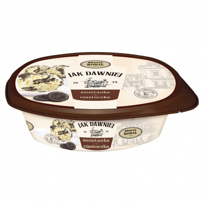 Bracia Koral Jak dawniej Lody śmietanka & ciasteczka 900 ml