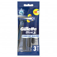 Gillette Blue3 Comfort Slalom Jednorazowa maszynka do golenia dla mężczyzn, 3 sztuk