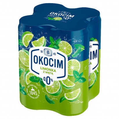 Okocim Piwo bezalkoholowe z lemoniadą limonka z miętą 4 x 500 ml