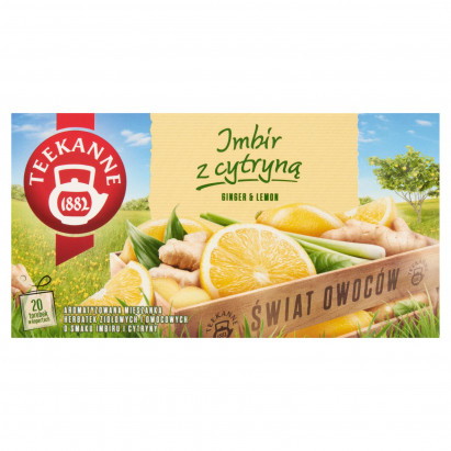 Teekanne Świat Owoców Mieszanka herbatek ziołowych i owocowych imbir z cytryną 35 g (20 x 1,75 g)