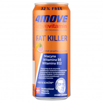 4Move Active Vitamin Fat Killer Gazowany napój smak grejpfruta i cytryny 330 ml