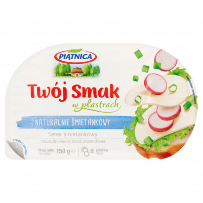 Piątnica Twój Smak Serek śmietankowy w plastrach 150 g