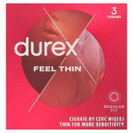 Durex Feel Thin Wyrób medyczny prezerwatywy 3 sztuki