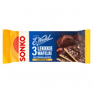 Sonko Lekkie wafelki w ciemnej czekoladzie 36 g (3 sztuki)