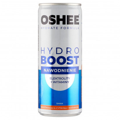 Oshee Hydro Boost Napój gazowany izotoniczny smak orzeźwiająca cytryna i marakuja 250 ml