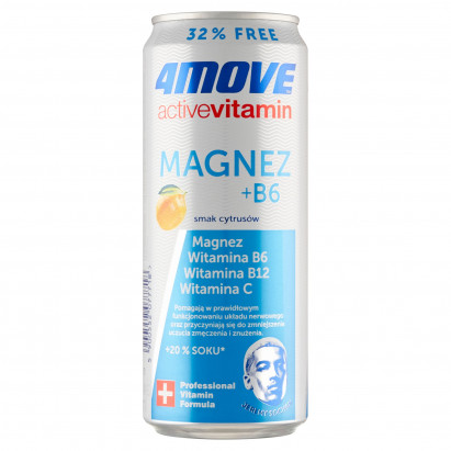 4Move Active Vitamin Gazowany napój smak cytrusów 330 ml