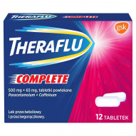 Theraflu Complete 50 mg + 65 mg Tabletki powlekane 12 sztuk