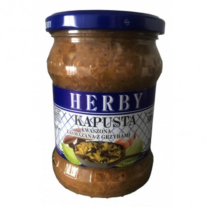 Herby Kapusta kwaszona zasmażana z grzybami 500g